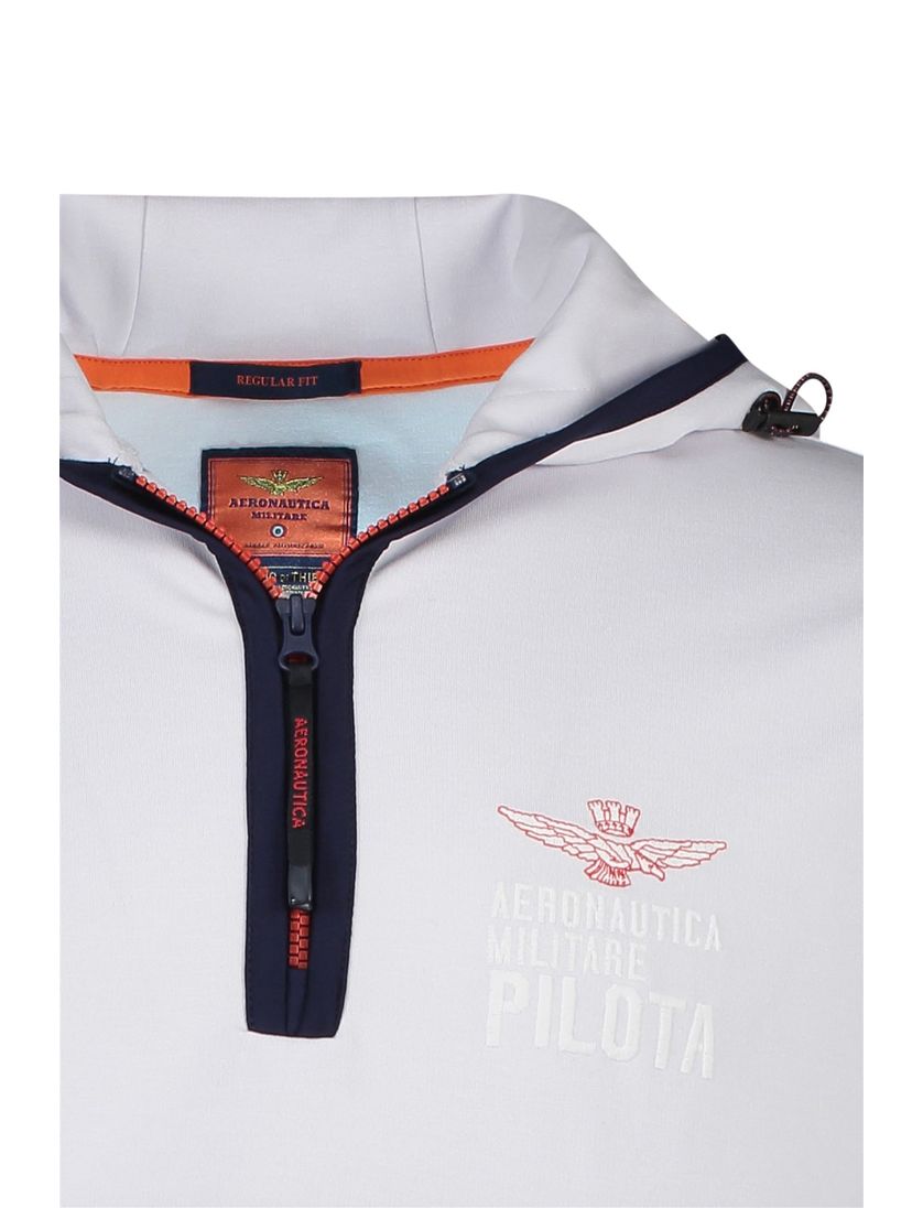 Aeronautica Militare vest wit effen synthetisch