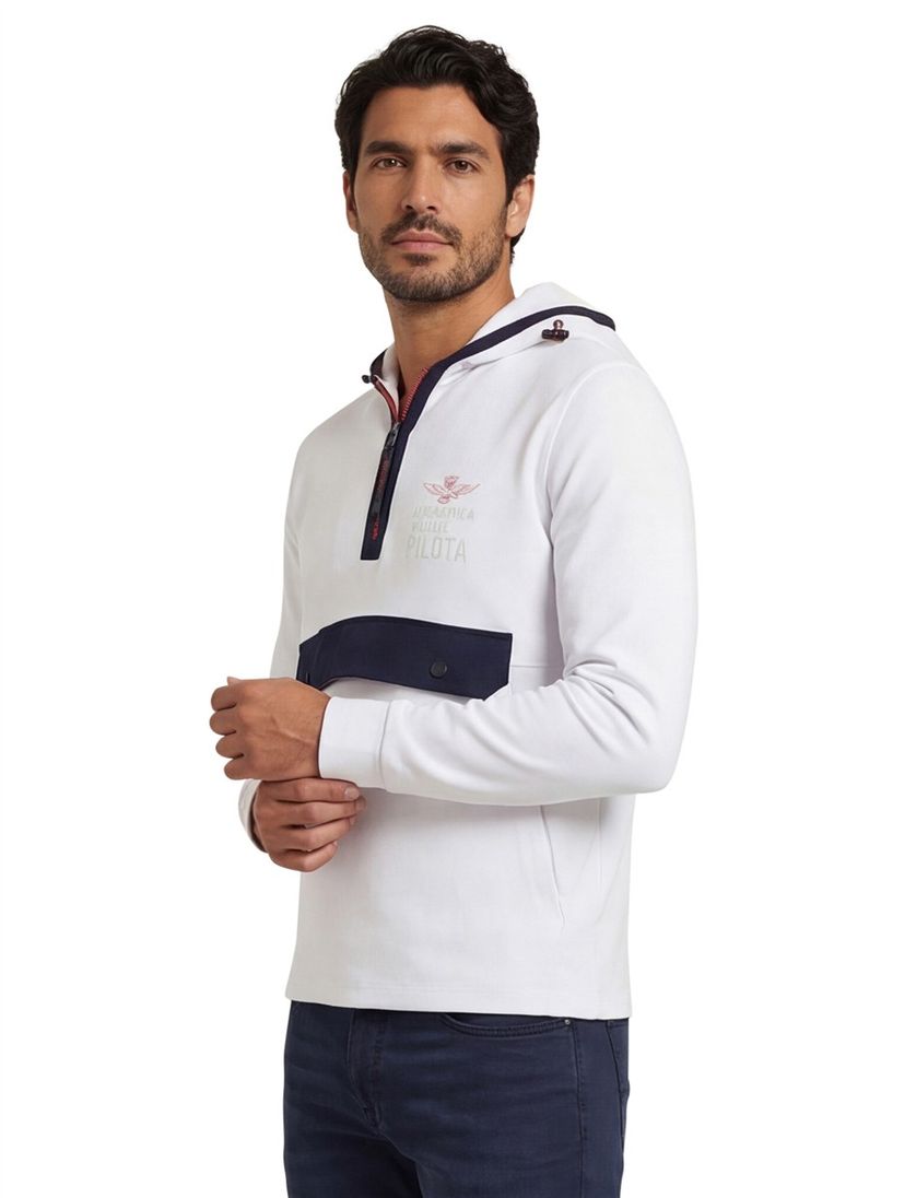 Aeronautica Militare vest wit effen synthetisch