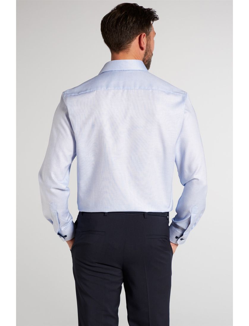 Eterna overhemd mouwlengte 7 Modern Fit lichtblauw effen katoen normale fit