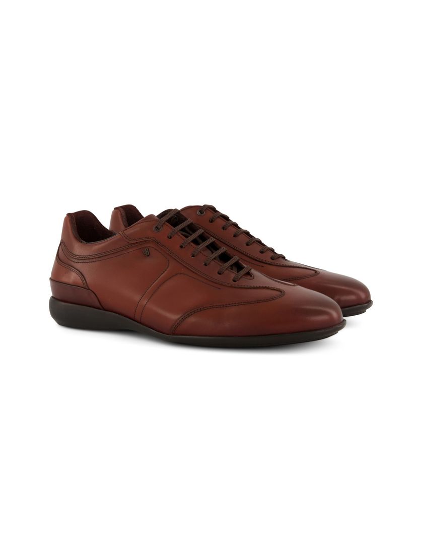 Bruine Floris van Bommel sneakers leer