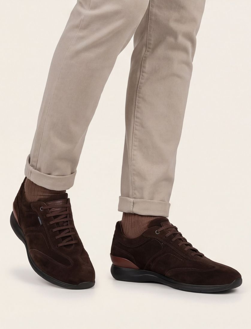 Floris van Bommel schoenen effen suede donkerblauw