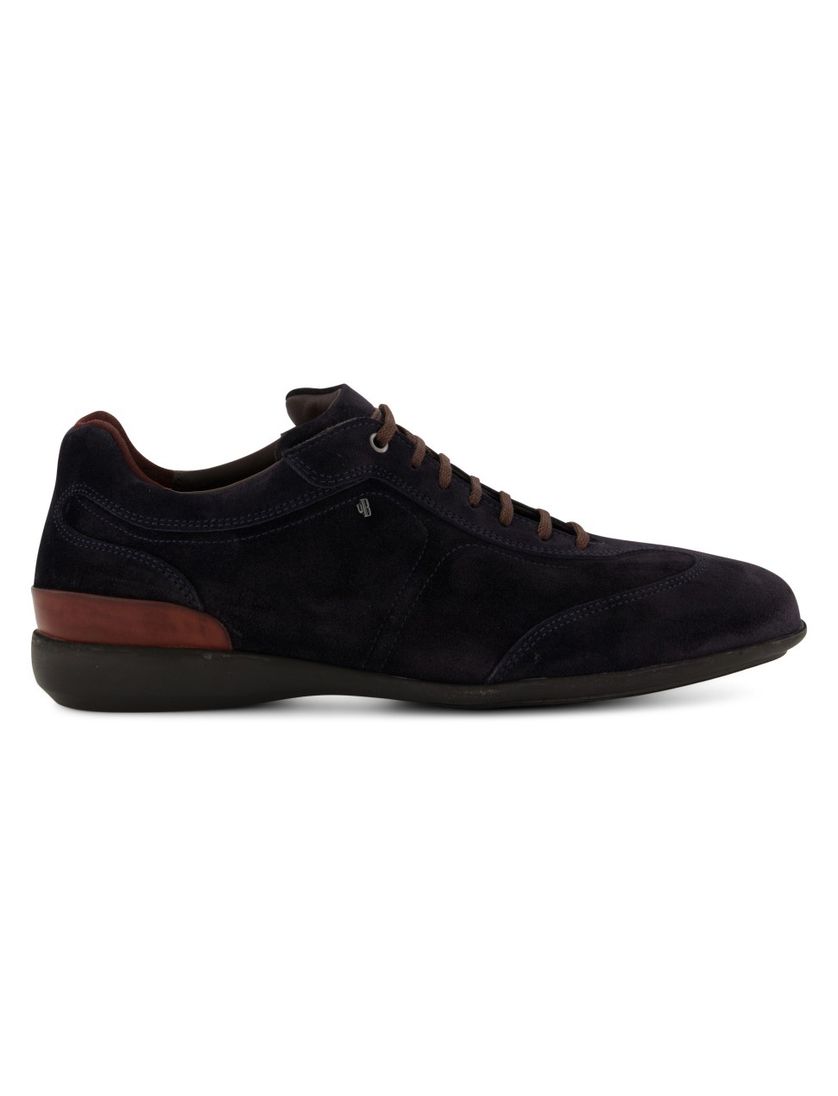 Floris van Bommel schoenen effen suede donkerblauw