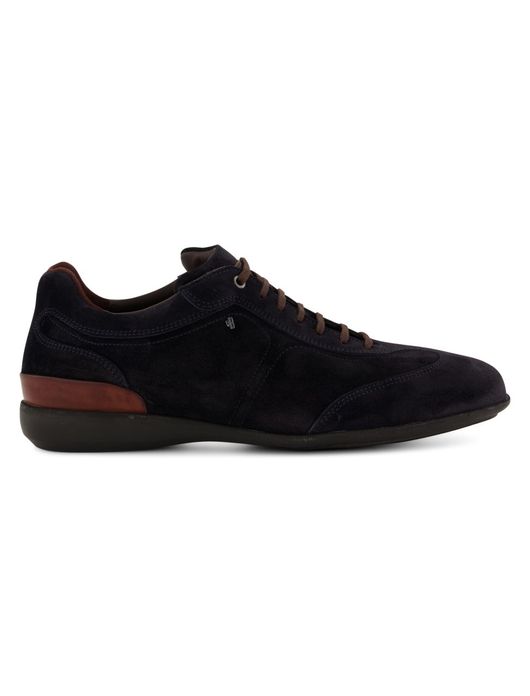sneakers Floris van Bommel effen suede donkerblauw