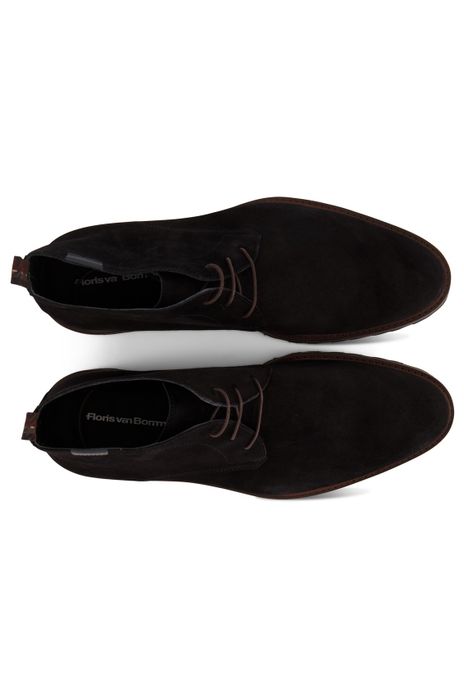 schoen Floris van Bommel effen leer zwart