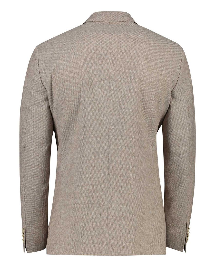 Dressler colbert beige effen katoen, wol normale fit