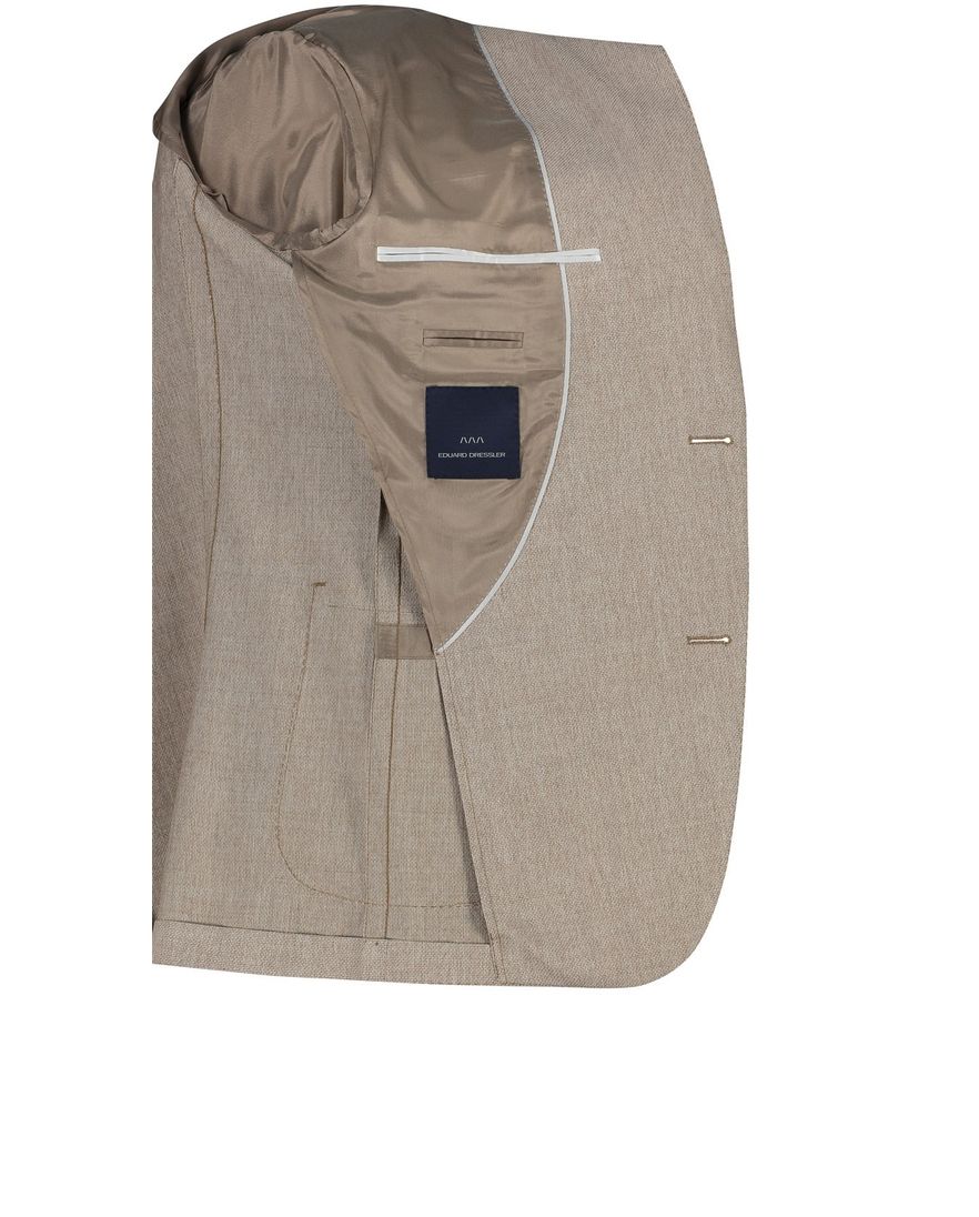 Dressler colbert beige effen katoen, wol normale fit