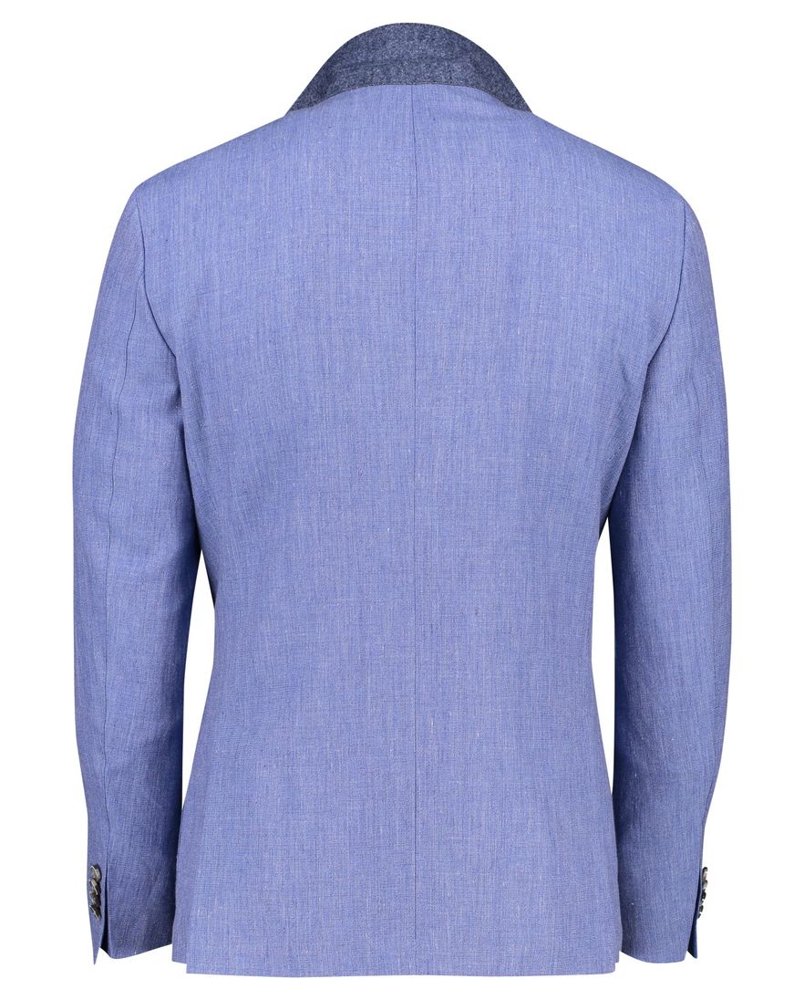 Dressler colbert blauw gemêleerd linnen normale fit