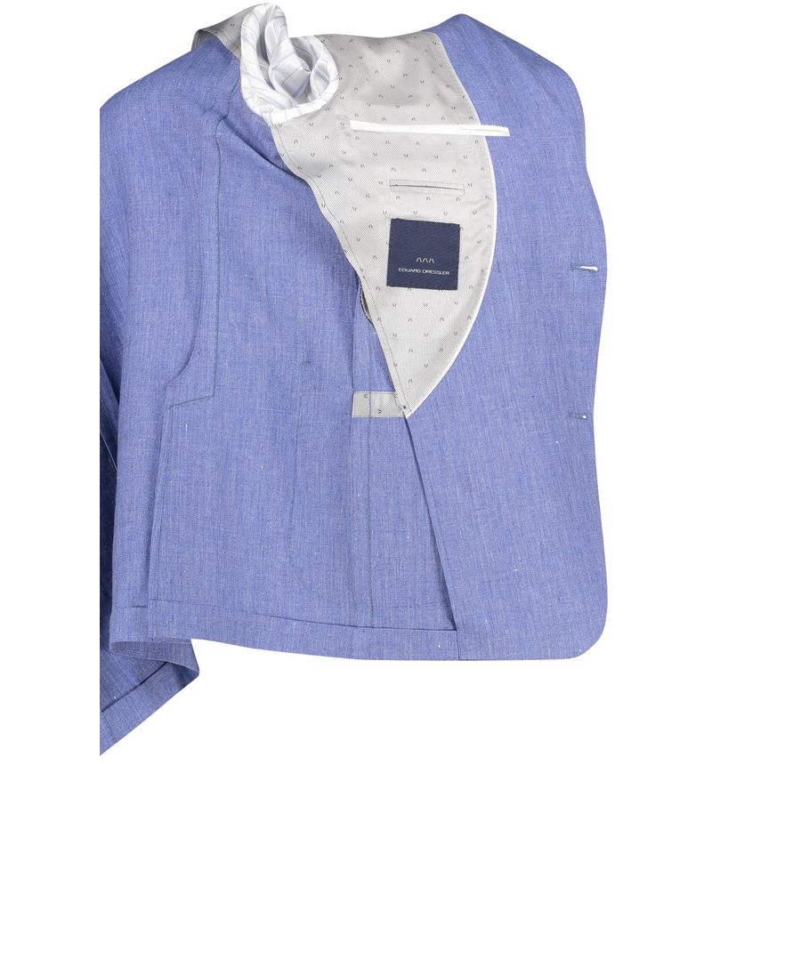 Dressler colbert blauw gemêleerd linnen normale fit