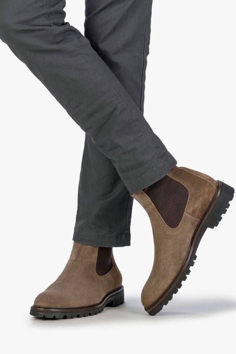 schoen Floris van Bommel effen leer bruin