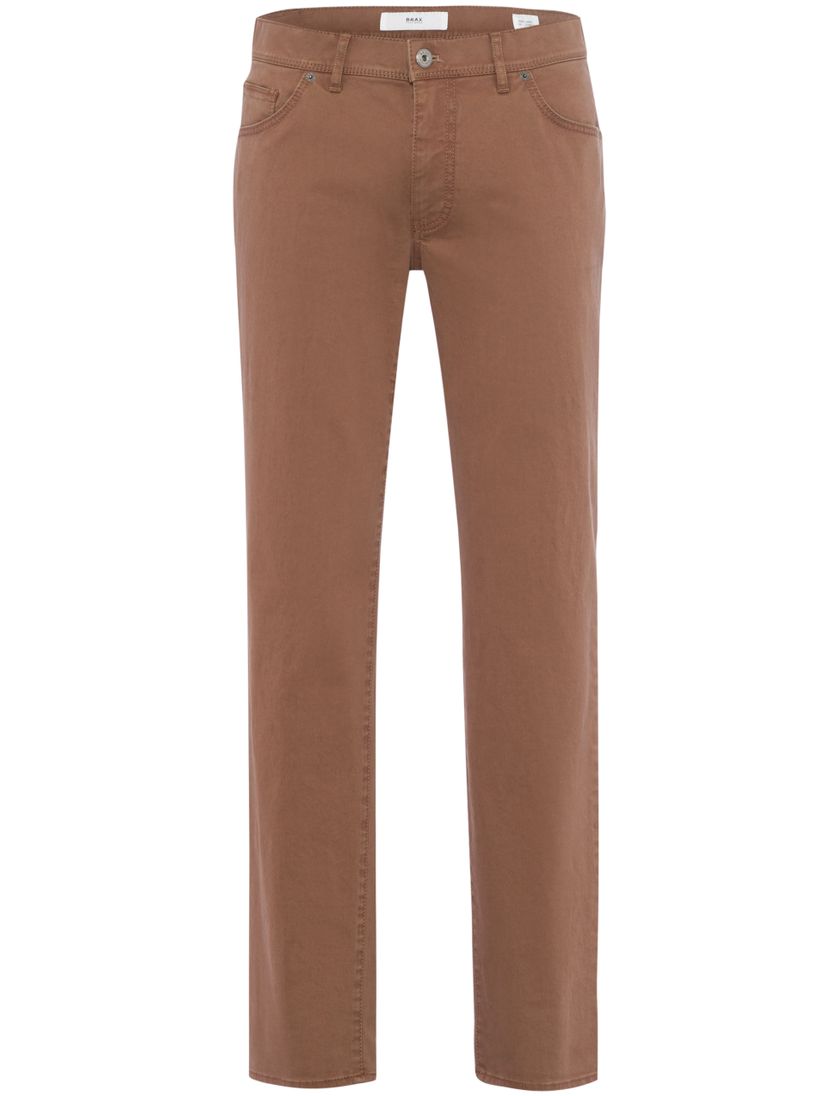 Brax jeans bruin effen katoen normale fit