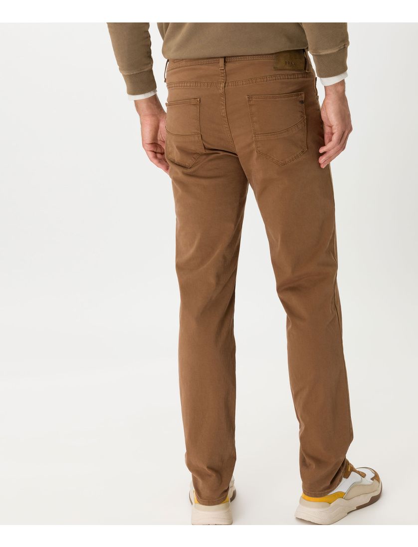 Brax jeans bruin effen katoen normale fit