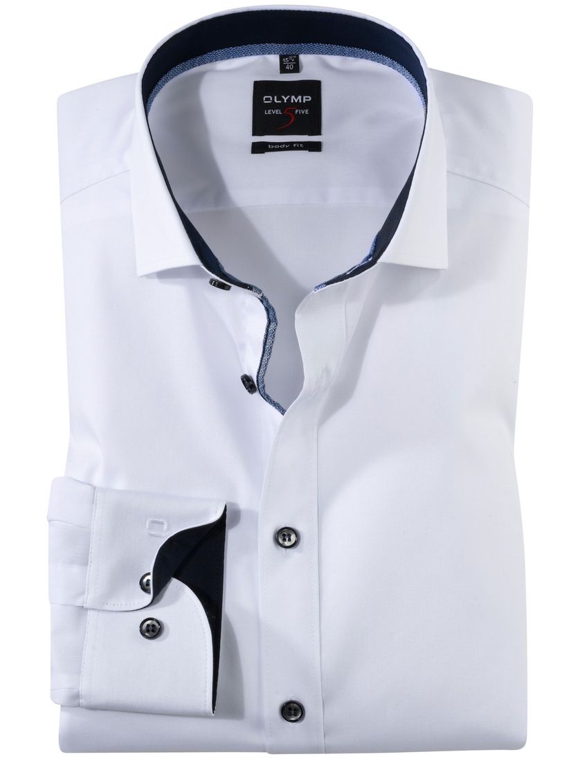 Witte Olymp business overhemd extra slim fit katoen