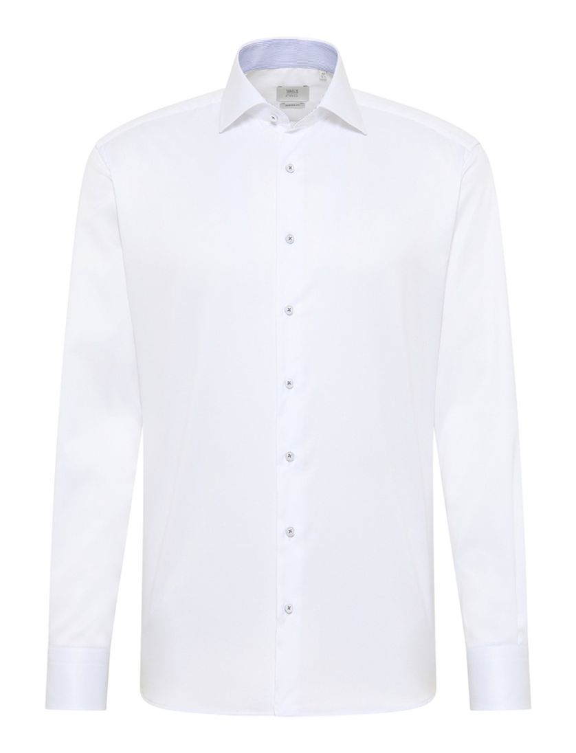 Eterna modern fit katoene overhemd wit