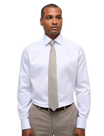 Eterna Eterna modern fit katoene overhemd wit