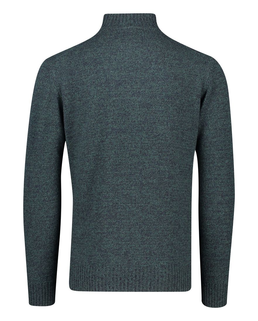 Barbour trui opstaande kraag groen effen wol