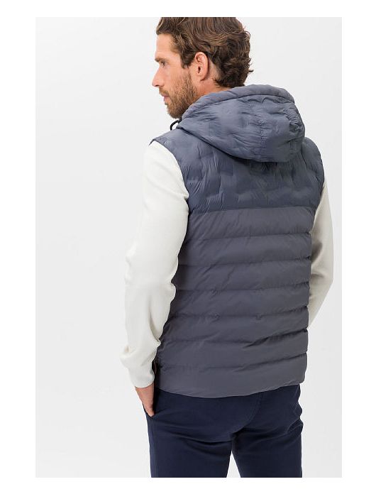 bodywarmer Brax grijs normale fit effen rits