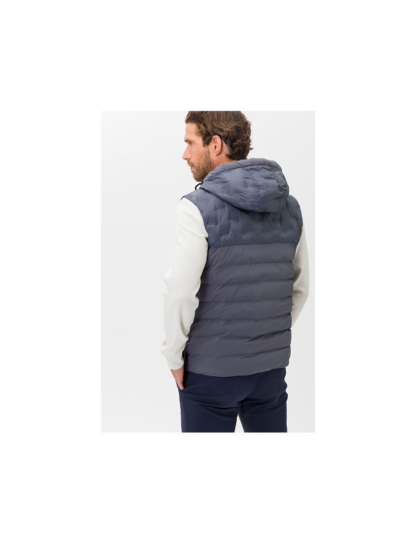 Brax bodywarmer grijs normale fit effen rits