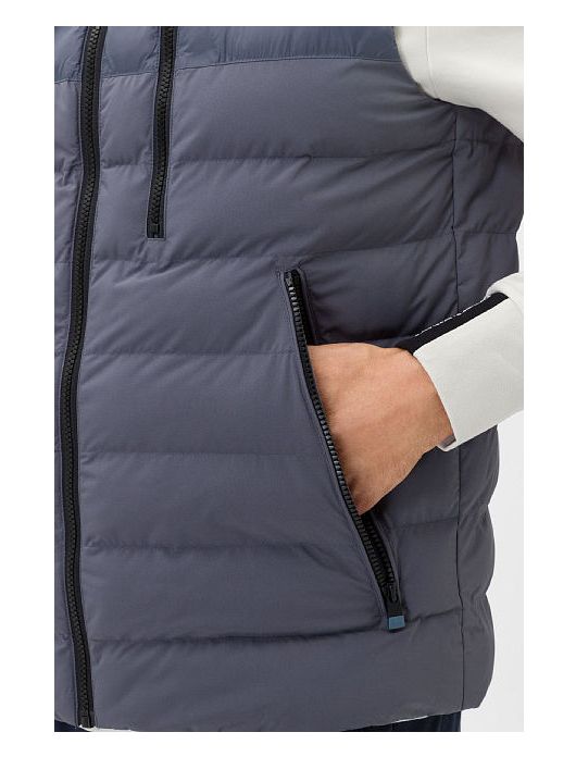 bodywarmer Brax grijs normale fit effen rits