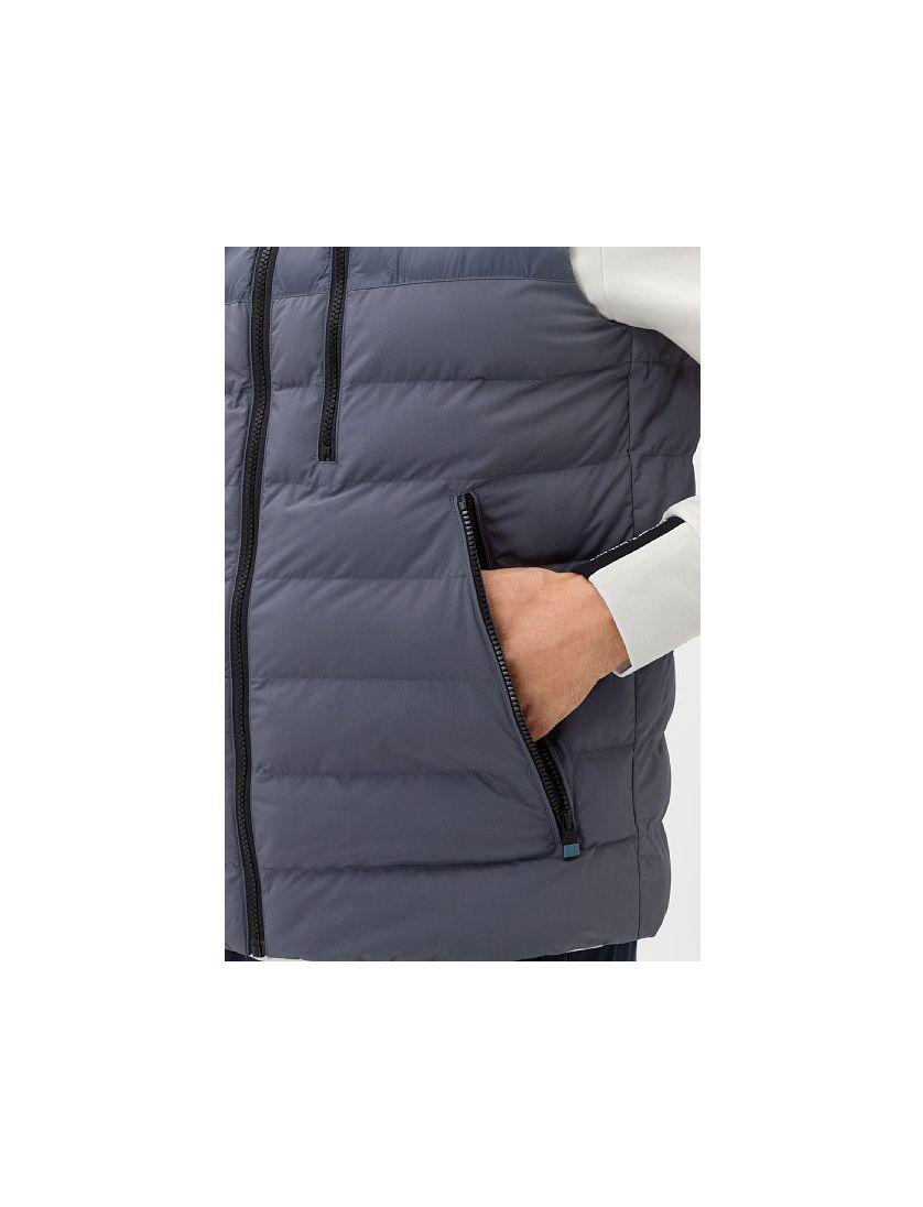 Brax bodywarmer grijs normale fit effen rits