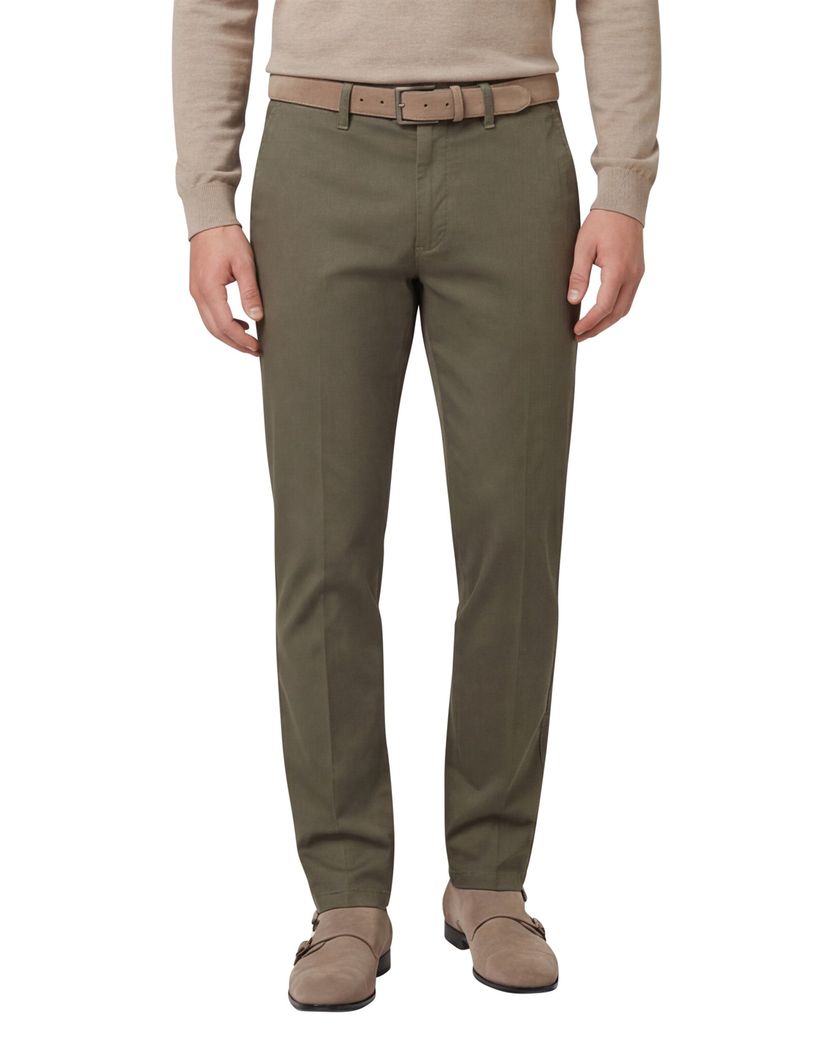 Eurex katoenen broek groen effen katoen