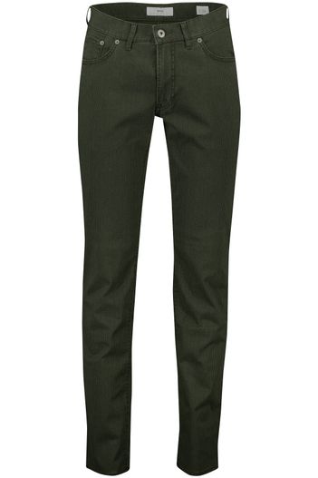 Brax Brax broek Chuck donkergroen geprint katoen normale fit
