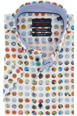 Portofino Portofino casual overhemd korte mouw wit