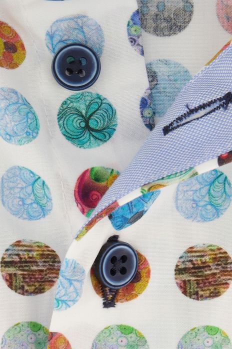 Portofino casual overhemd korte mouw wit