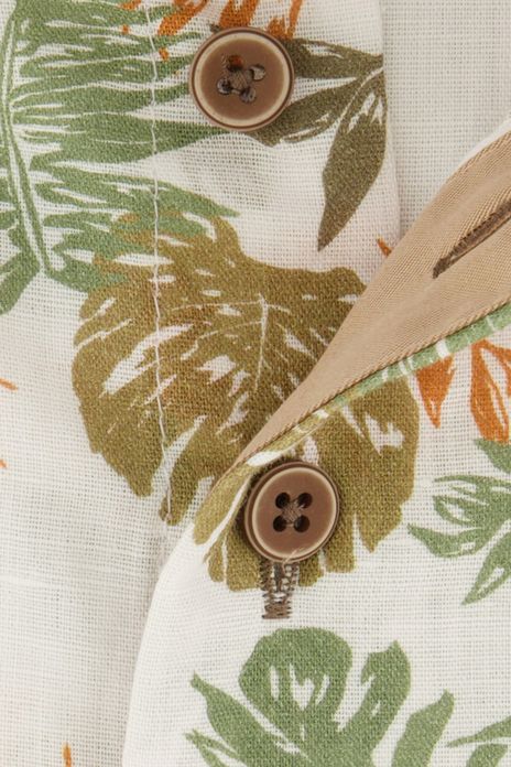 Portofino overhemd korte mouw geprint katoen