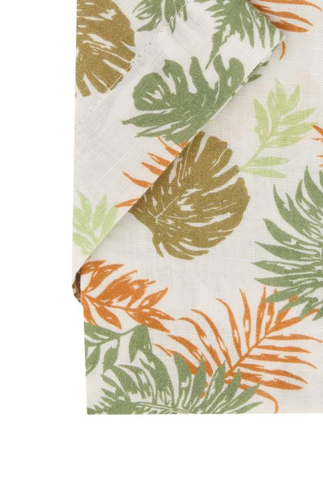 Portofino overhemd korte mouw geprint katoen