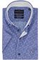 casual overhemd korte mouw Portofino blauw geprint katoen wijde fit