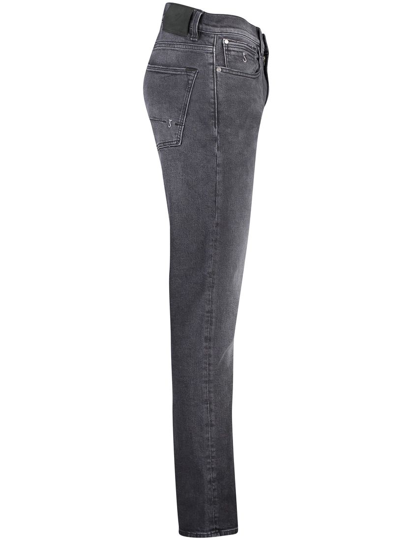 Butcher of Blue jeans zwart effen katoen