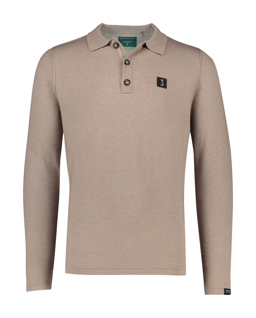 Butcher of Blue polo lange mouw beige