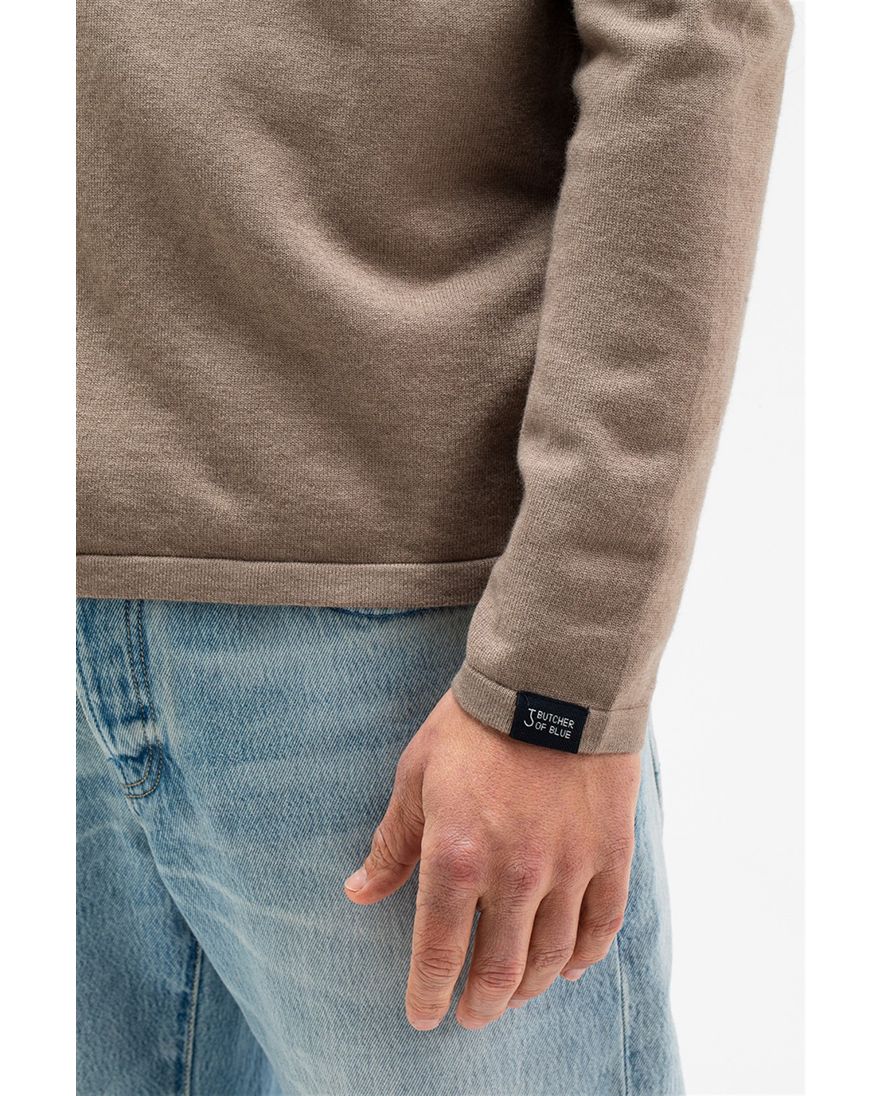 Butcher of Blue polo lange mouw beige