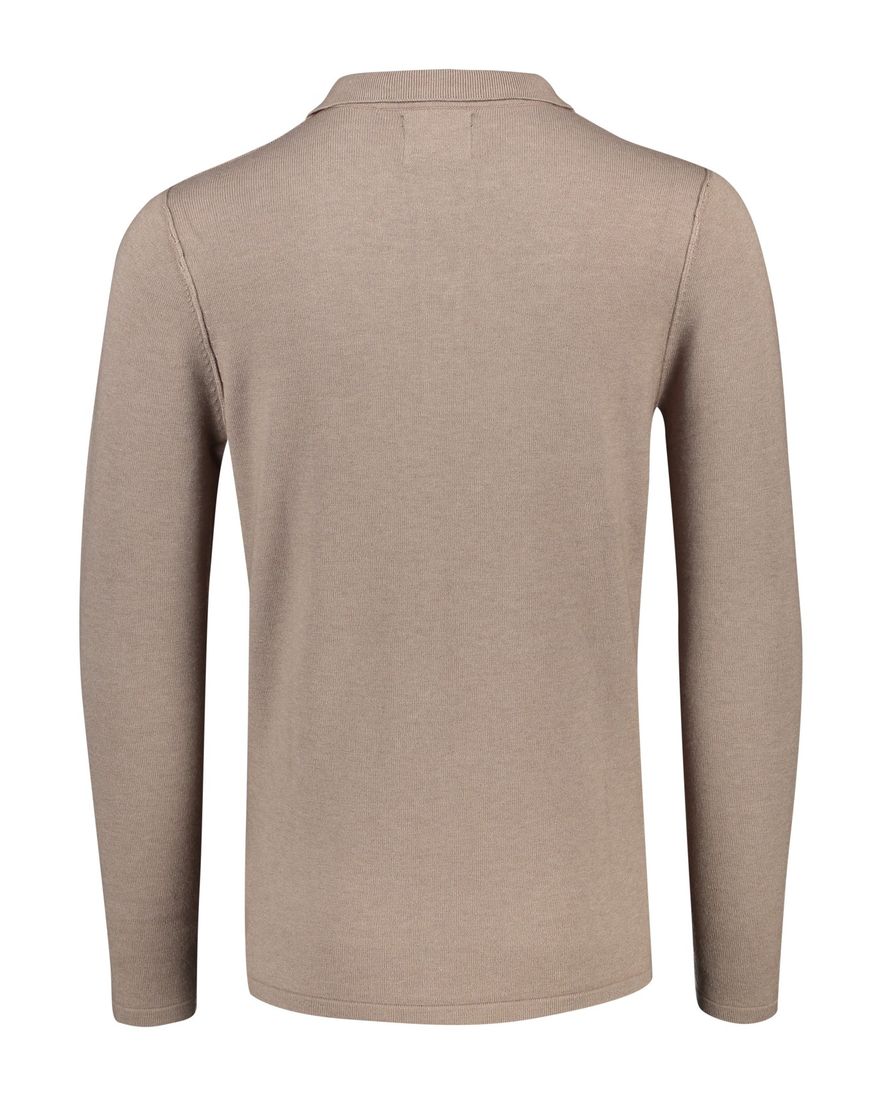 Butcher of Blue polo lange mouw beige