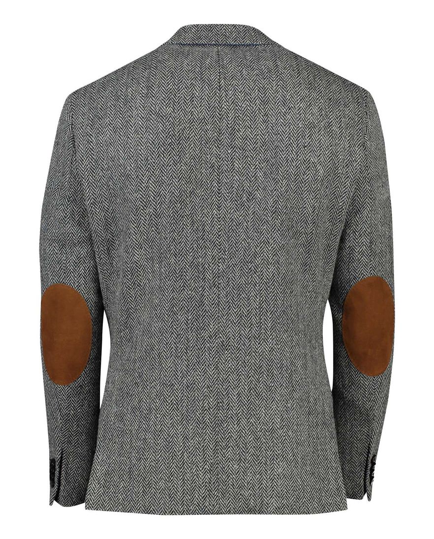 Wellington of Bilmore colbert grijs gemêleerd wol normale fit