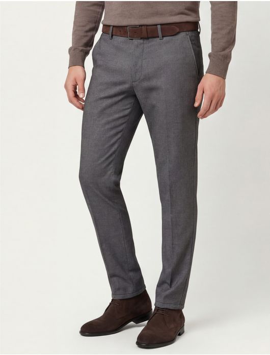 katoenen broek Eurex grijs geruit katoen Eurex