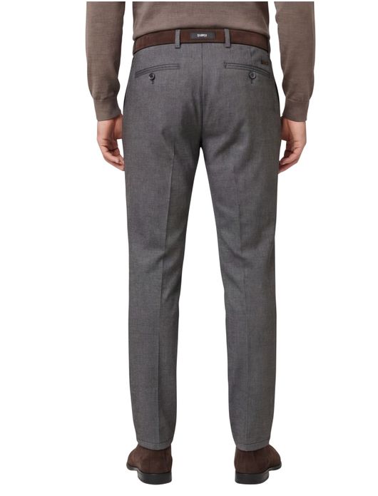 katoenen broek Eurex grijs geruit katoen Eurex