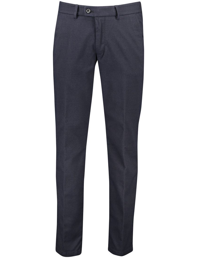 Eurex pantalon chino donkerblauw geprint normale fit