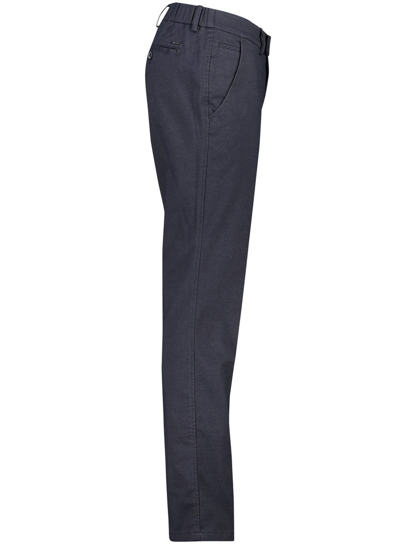 Eurex pantalon chino donkerblauw geprint normale fit