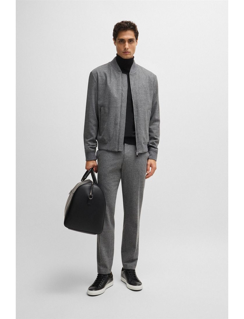 Hugo Boss coltrui zwart effen merinowol Musso-P