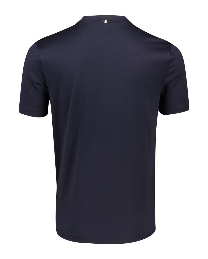 Hugo Boss t-shirt normale fit blauw effen katoen