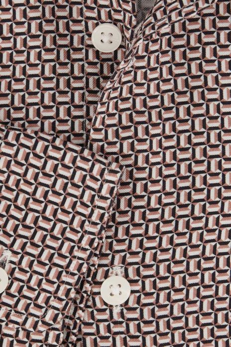casual overhemd Hugo Boss beige geprint slim fit