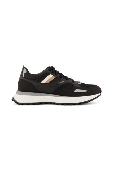 sneakers Hugo Boss effen synthetisch zwart