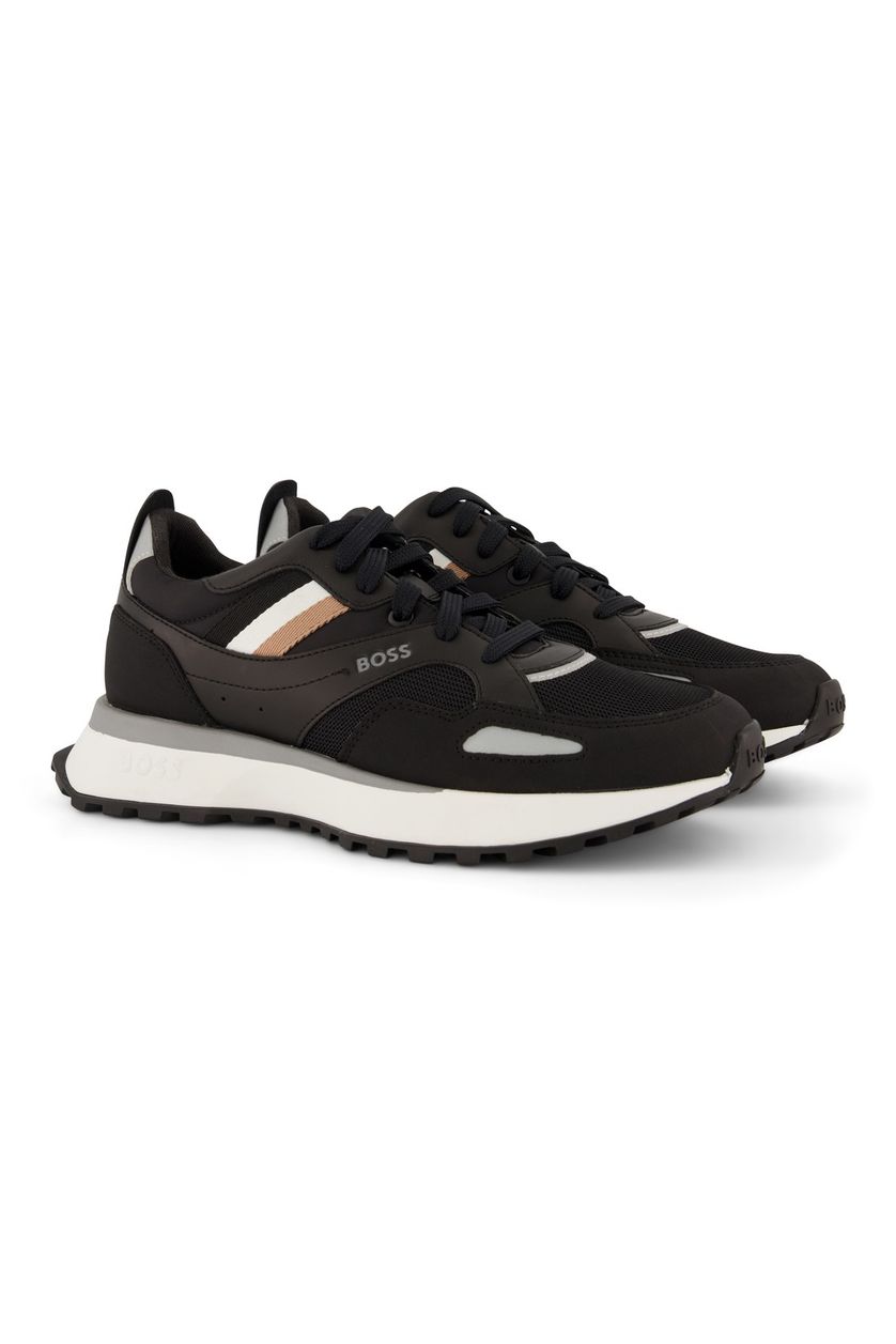 Hugo Boss sneakers effen synthetisch zwart