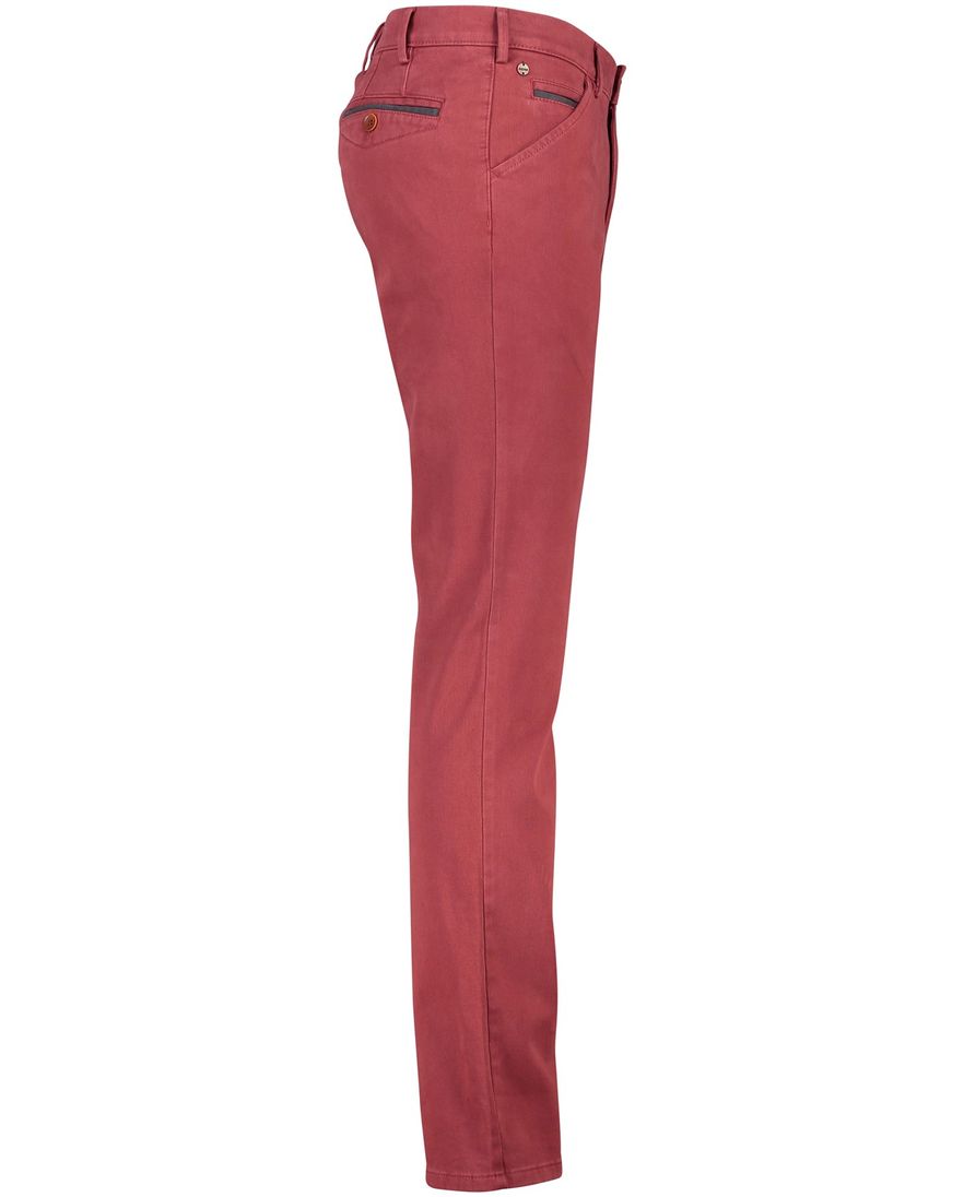 Meyer Chino katoenen broek model Chicago rood effen katoen