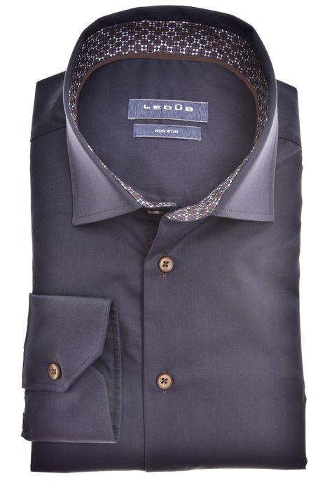 Ledub overhemd Modern Fit normale fit donkerblauw