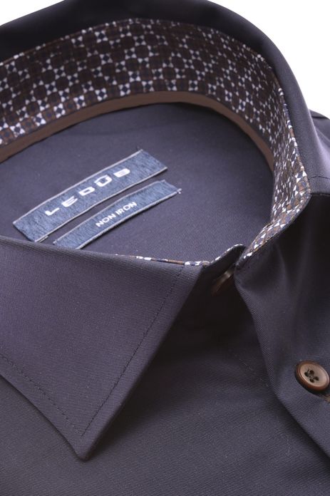Ledub overhemd Modern Fit normale fit donkerblauw
