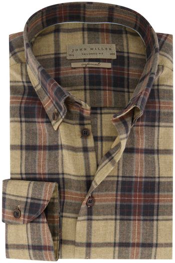 John Miller Wit overhemd John Miller zakelijk Slim Fit geprint katoen