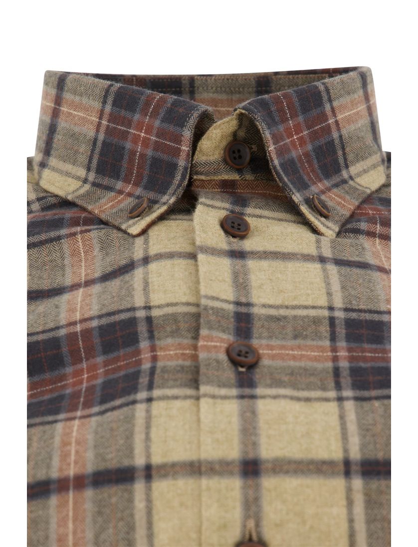 Wit overhemd John Miller zakelijk Slim Fit geprint katoen