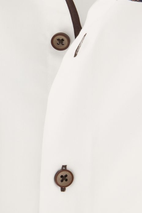 Ledub overhemd mouwlengte 7 normale fit wit